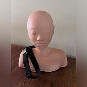 esthetician facial practice “Lisa” mannequin head with carrying strap